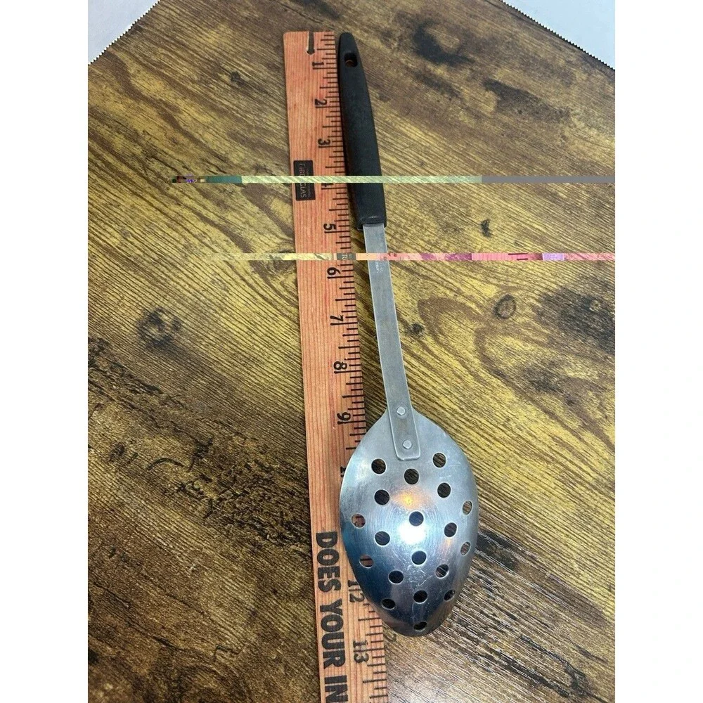 Vintage Floral Handle Slotted Spoon & Spreader Set Stainless Steel USA Mushroom